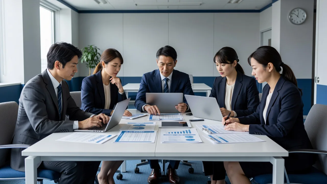 自動化前の業務資料を確認している様子